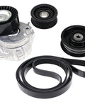 Top Tier Engine Drive Belt Tensioner And Idler Pulley Kit That Fits C230 C280 C300 C350 CLK350 E350 G450 Ml350 Ml550 S550 Slk350 And Lk350 For 2005 To 2011 Models Perfect Fit Replace Oem Parts No Worries. engine belt tensioner, pulleys, and belt