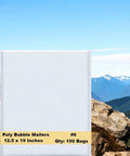 12.5 By 19 Inch White Poly Bubble Mailers Self Seal Padded Packing Envelopes, 100 Pack, mountain backdrop