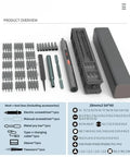 Mini Cordless Electric Drill And Screwdriver Set With No Sweat Operation Dual Purpose Power Tool Lightweight Handheld Driver Kit overview with accessories.