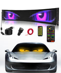 Programmable LED Windshield Eyes Sign With App And Remote Control, 23.4 By 4.7 Inch Flexible Car Display, 5V USB Digital Lighting