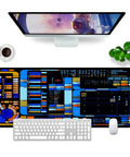 Blue Large Gaming Mouse Pad Desk Mat XL 31.5 Inch By 11.8 Inch For Gaming And Work Wide Surface To Hold Keyboard And Laptop Non Slip Smooth Finish Go To Console Style Desk Accessory Setup Essential with futuristic design.