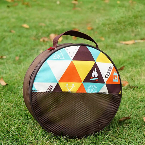 Colorful case for Stainless Steel Outdoor Dining Set With Plates Bowls And Cutlery Compact Camping Tableware Kit in grass