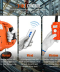 3 In 1 Electric Hoist Winch With Wireless And Wired Remote 1500W 120V Crane showcasing control options