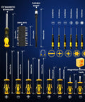 43-piece all in one magnetic screwdriver set with case for home repairs and DIY projects precision bits and flexible shaft