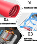 Portable Grain Pumping Machine With Suction Auger Screw Conveyor detail showing tube, steel helix, and copper motor