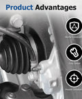 12 Piece Front Lower Control Arm Ball Joint Tie Rod End Sway Bar Link Kit for Nissan Maxima 2009 2010 2011 2012 2013 2014 Replacement Left and Right Direct Fit Easy Install close-up of suspension joint