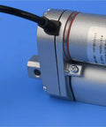 Built Rock Solid 500 Mm 24V Electric Linear Actuator Heavy Duty Push Rod Motor close-up showing connector and details.