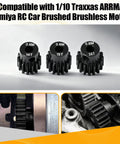 Three Piece 0.6 Mod Hardened Steel Pinion Gear Set With 3.175mm Shaft, 14T 15T 16T Pinions For 540 550 RC Cars