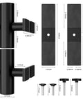 Heavy Duty Patio Umbrella Clamp Mount With Triple Knob Grip For 1.3 To 2 Inch Poles detailed measurements and components