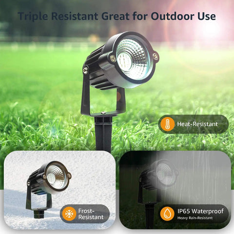 Color Changing RGB Outdoor Yard Spot Lights With Remote 12V Low Voltage Waterproof Landscape Uplights For Garden Lawn Path Porch And House With Timer And Memory Function (4 Lights)
