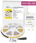 COB LED Strip Lights 25ft Neutral White 4000K High Density Tape Light With 3600 LEDs Per Spool, UL listed packaging and accessories