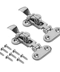 316 Stainless Steel Boat No-Rattle Locking Latch, Hold-Down Clamp For Marine Hatch Hardware, Pack Of 2 with screws
