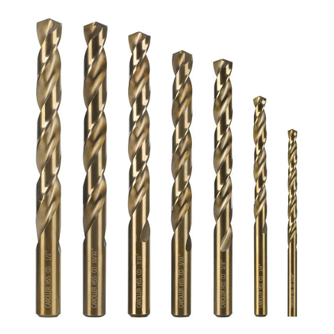 29 Piece M35 Cobalt Drill Bit Set For Steel Wood Plastic Sheet Metal With Durable Round Shank And Cup Type Holder Ideal For Pros And DIYers