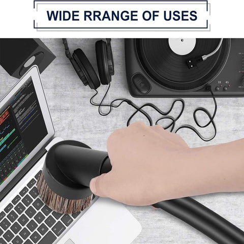 36mm Long Horse Hair Vacuum Brush With Universal Connector For 32mm And 1-1/4 Hose Easy Fit cleaning a laptop keyboard.