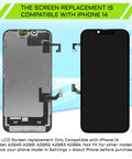 IPhone 14 6.1 Inch Screen Replacement With Proximity Sensor And Earspeaker Flex Cable, 3D Touch LCD Digitizer Full Assembly