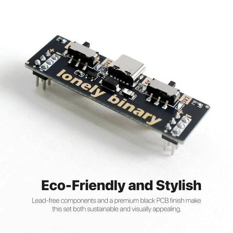 Dope Diy Electronics Kit Packaged With Two Full Size And Two Half Sized Breadboards Alongside A Smooth Switching Usb C Power Unit For Quick Prototyping And No Sweat Circuit Building, featuring a black PCB with USB-C ports.