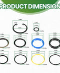 Dimensions of Cylinder Seal Kit For One And A Half Inch Bore Hydraulic Loader Cylinders Fits Loader Models 40 44 60 70 70A