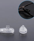Replacement Silicone Nose Pads For Oakley Sunglasses Socket 5.0 And 5.5 6 Pack Soft Durable Comfort Fit close-up and on sunglasses