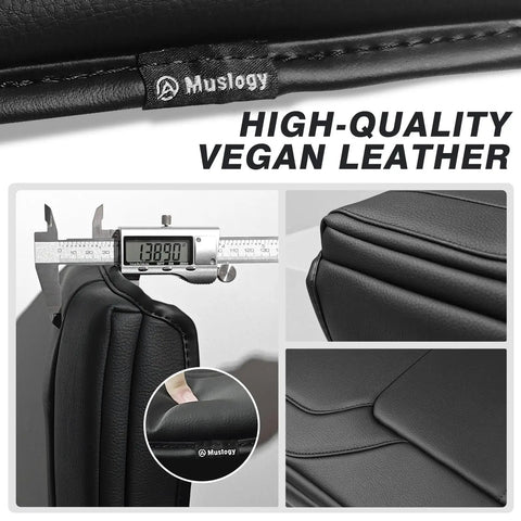 Dodge Ram Center Console Armrest Cover For 2019 To 2026 Ram 1500 2500 3500 Bucket Seat Only Vegan Leather 1 Inch Thick detail
