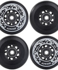 Inline Skate Wheels 80mm Outdoor Asphalt Formula 8 Pack Black High Rebound SHR Polyurethane Replacement Wheels