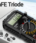 Versatile Digital Multimeter For AC And DC Voltage, Current, Resistance, Continuity, And Diode Testing with hFE Triode