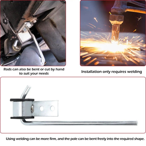 Four Pack Built Tough Heavy Duty Exhaust Hanger Rods 3/8 Inch By 10 Inch Universal Fit Galvanized Carbon Steel installation and welding
