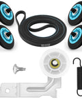 Complete Dryer Repair Kit For Samsung Including Drum Rollers, Idler Pulley, Dryer Belt and Spring OEM Replacement Parts