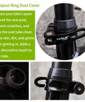 Quick Release Aluminum Bike Seat Post Clamp Collar For 28.6mm 31.8mm And 34.9mm Seats with Silicone Dust Ring Cover