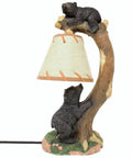 Cozy Cabin Vibes Table Lamp With Hand Painted Tree Climbing Bears Night Light For Desk Or Nightstand Wildlife Themed Woodland Decor