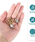 Hand holding Pro Grade Brass Chuck Holder With Electric Collet And Chuck Nut For Rotary Tools 10 Piece Set Designed To Fit Most Rotary Tool Collets
