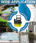 Beefy 1 HP Submersible Sump Pump, 3200 GPH Portable Utility Water Pump, ideal for garden ponds, pools, spas, and flooded areas