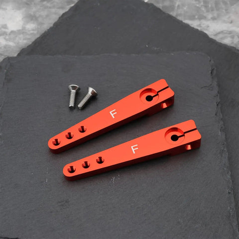 Two Pack 1.75 Inch 25T Aluminum Servo Arm Horns With Screws For Futaba Hitec Savox Power HD Servos Fits RC Airplanes And Cars
