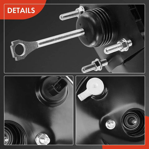 Heavy Duty Vacuum Brake Booster With Integrated Sensor For Cadillac And Chevy Models close-up of mounting hardware and connections.