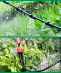 Fifty Foot Half Inch Drip Irrigation Tubing Kit With Switch Valves Tees Couplings Barbed End Plugs And Faucet Adapters in garden