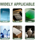 Application examples of 5 Pack 4.5 Inch Diamond Cutting Discs for Glass, Tile, Jade, Crystal, Marble, and Ceramics.