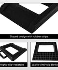 Beefy Rubber Pallet Jack Chock For Heavy Duty Stabilization Non Slip Wheel Stopper with waffle anti-slip bottom and rubber strips