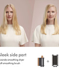 Before and after using Airwrap Multi-Styler All-In-One Long Straight to Wavy Hair No Heat Damage with Coanda airflow styling attachments.