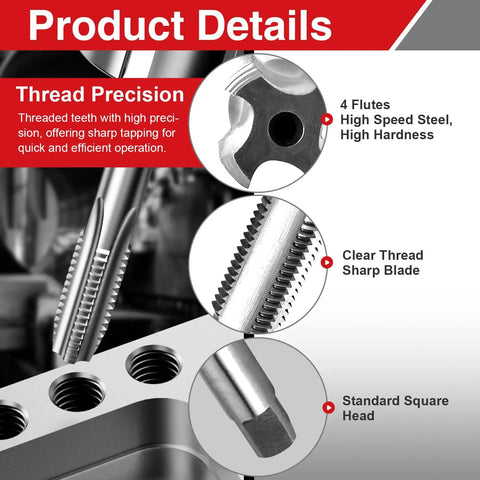M10 X 1 0 Fine Pitch Tap And Die Set For Metalworking And Maintenance In Your Shop High Speed Steel Right Hand Threading Tools
