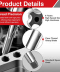 Close-up of M10 x 1.25 Tap and Die Set for Precision Right Hand Threads, High Speed Steel 6542 components and features