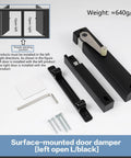 Heavy Duty Soft Close Damper Hinge For Barn Doors Smooth Operator Adjustable Speed, left opening black door damper components.