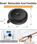 Soft Retractable Dual Sided Body Measuring Tape 60 Inch 150cm compact and portable design with measurements for easy storage.