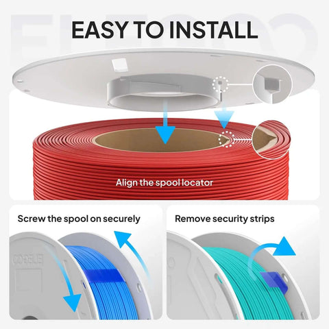 Pink PLA Filament With Reusable Spool 1kg 1.75mm For 3D Printing High Dimensional Accuracy Easy Install Detachable Spool diagram