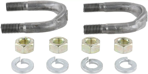 OE Replacement 1310 Series U Bolt Kit With U Joint End Yokes And Bearing Strap, showing U-bolts, nuts, and washers