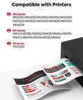 Printer output with charts and text, listing MG MX TS series compatibility for Remanufactured XL Ink Cartridges 240XL 241XL