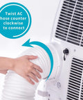 80 Inch Expandable AC Exhaust Hose With 5.9 Inch Diameter Anti Clockwise Thread For Portable Air Conditioners installation