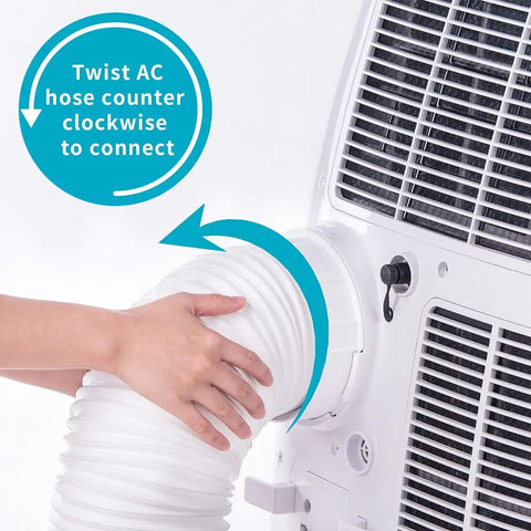 80 Inch Expandable AC Exhaust Hose With 5.9 Inch Diameter Anti Clockwise Thread For Portable Air Conditioners installation