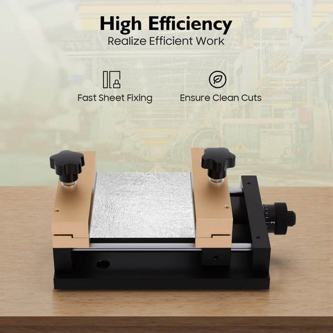 Heavy Duty Metal Sheet Marking Clamp Fixture for Cutting and Engraving Machines with Dual Track Precision and 4.72 Inch Range
