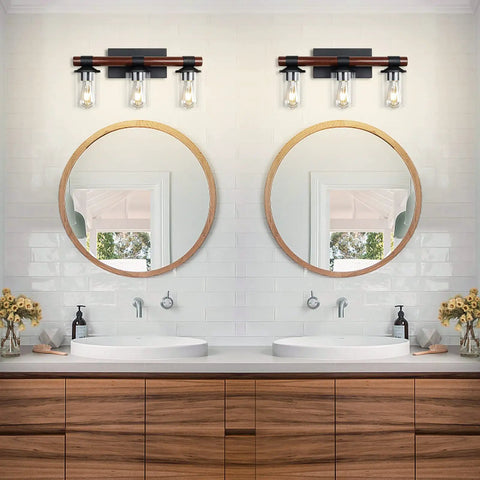 Matte Black Vanity Light Over Mirror Dimmable With 5CCT Adjustable Color Temperature Up And Down Lighting Modern 3 Light Fixture