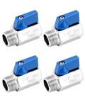 4 Pack Durable 304 Stainless Steel Ball Valve With 1/2 Inch NPT Female And Male Threads Shut Off Valves