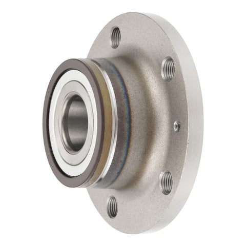Rear Wheel Hub Bearing Assembly 512319 Direct Fit Drop In 5 Lug With ABS Fits 2005 To 2018 Jetta, silver metal hardware